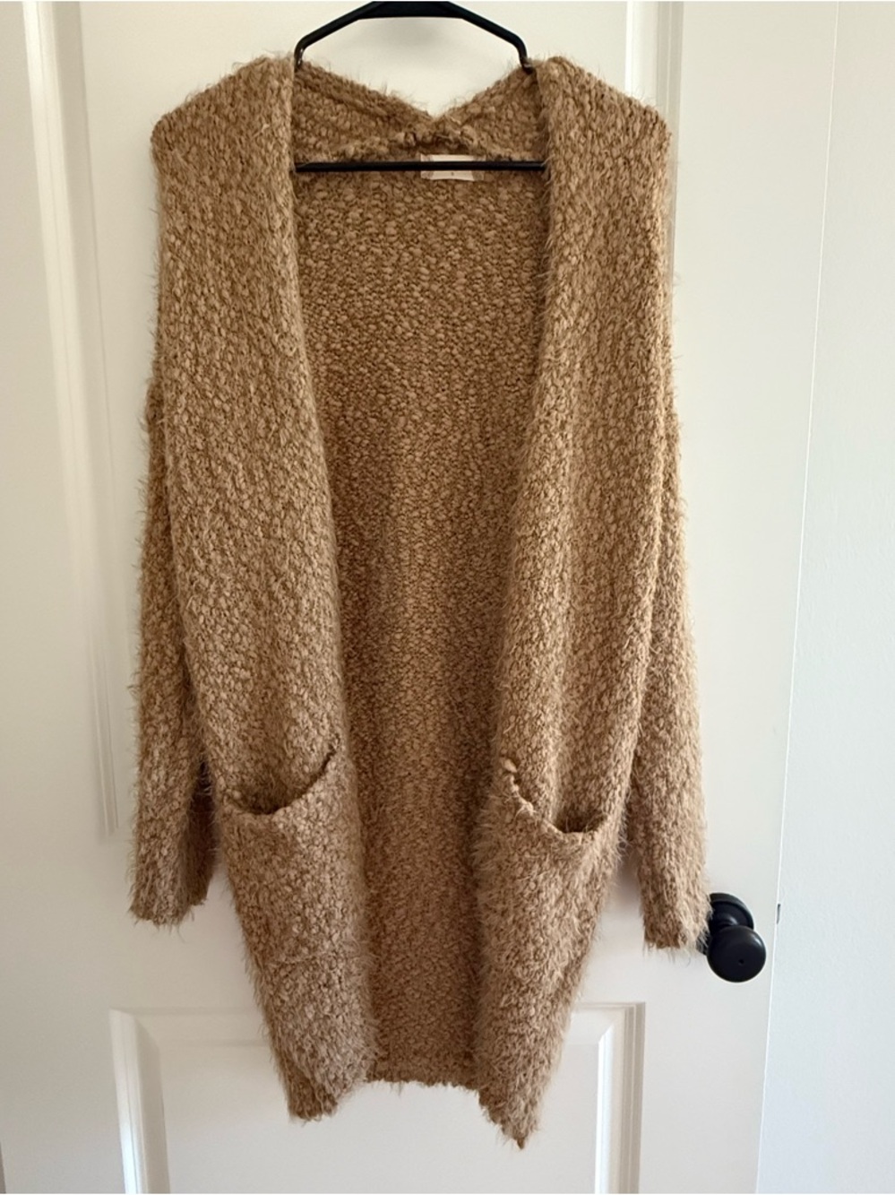 Altar'd State | Tan Textured Long Cardigan with Pockets | Size Small